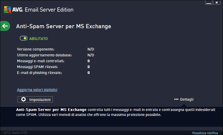6. Anti-Spam Server per MS Exchange 6.1.