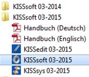 2 Avvio di KISSsoft 2.1 Avvio del programma Una volta installato e attivato, è possibile lanciare KISSsoft.