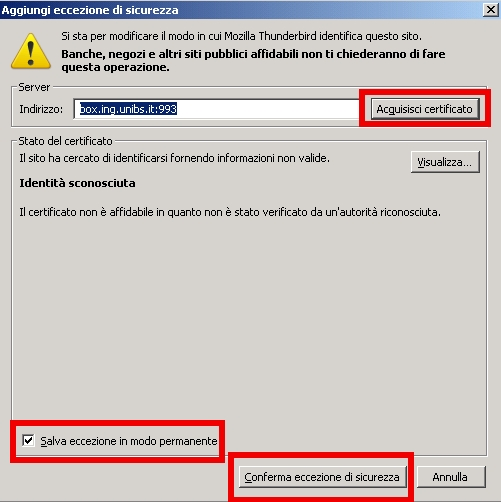 Rubrica: sincronizzazione con rubrica di Facoltà E' possibile attivare un meccanismo di allineamento fra la rubrica locale, definita sul proprio computer all'interno del programma Thunderbird, e la