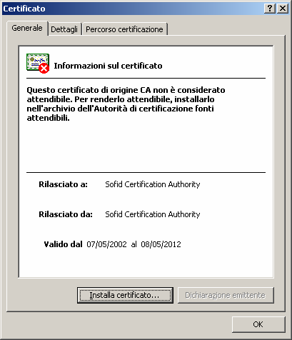 Installazione su Internet Explorer Scaricate il certificato, cliccando sul seguente link: http://www.eni.it/eni/images/it/area_autenticazione/certca128.