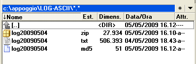 per risparmiare spazio si comprime il file con l'algoritmo zip per garantire l'integrità del file si calcola l'md5 del file zippato si elimina il file in chiaro (ASCII) e si conserva il file zippato