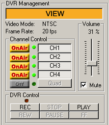 d. Controllo del DVR View mode (visione dell immagine corrente) Gli indicatori dimostrano lo stato di funzionamento del DVR.