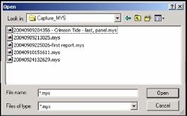 il file MYS desiderato Posizione del cursore Cartella di file MYS Informazioni sui file MYS Stato di connessione Rip.vel.indietro Rip.