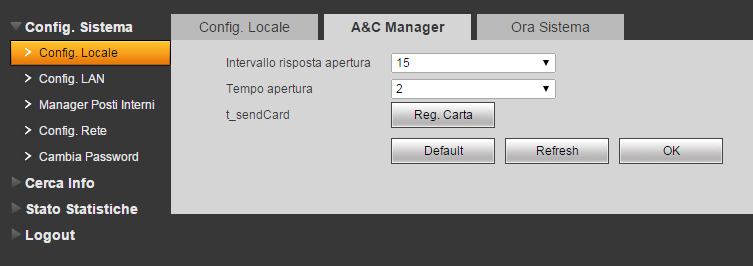 Parametro Tipo di dispositivo Nota Visualizzare il tipo di dispositivo. Formato video Impostare il formato video raccolto dalla telecamera, tra cui: risoluzione WVGA e D1.