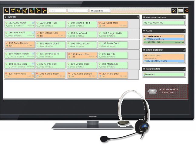 Posto Operatore - 9 - Posto operatore sul PC Con visualizzazione