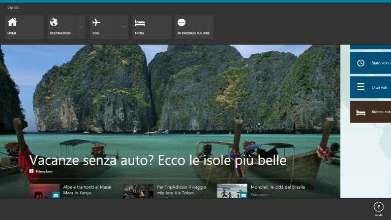 Spostamento più rapido Con Windows puoi trovare le cose più rapidamente, passare da un'app all'altra e spostarti in modo più efficiente sul tuo dispositivo puntando ai bordi e agli angoli.