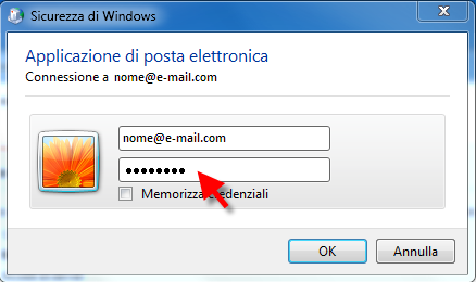 4. Aggiungere un nuovo account: dati Inserisca il nome e l indirizzo e-mail per il quale desidera utilizzare Outlook. Inserisca inoltre la password per l accesso alla posta elettronica.