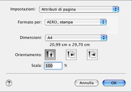 STAMPA DA COMPUTER MAC OS X 19 PER IMPOSTARE LE OPZIONI E STAMPARE DA MAC OS X 1 Aprire un file e selezionare Formato di stampa (o Imposta