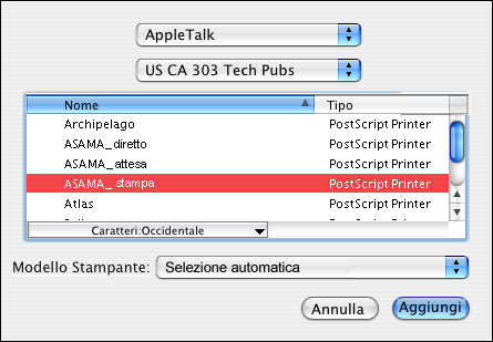 CONFIGURAZIONE DELLA STAMPA SU MAC OS X 9 Configurazione di Integrated Fiery Color Server su Mac OS X Dopo aver installato i file del driver di stampa su Mac OS X, è necessario configurare Integrated