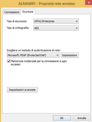 11. Verificare che i settaggi siano impostati come nell immagine sottostante: 12. Premere il pulsante Impostazioni sulla destra 13.