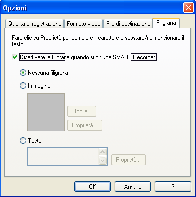 File di destinazione consente di specificare la directory di salvataggio predefinita e la directory per i file