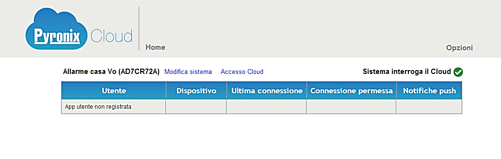 5) Clicca su Return to login page oppure vai sul sito https://www.pyronixcloud.
