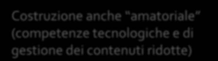 Commenti Foto/audio/video Autore del blog Messaggi dai social network Autorialità stabile: un soggetto (individuo, istituzione, associazione) è l autore ed è responsabile dei contenuti principali