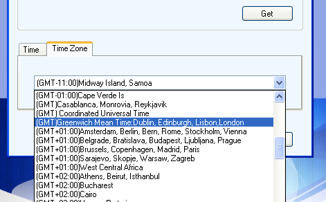 5. ENG Modify the Time-Zone setting After to have executed a scan command, to be sure of the connection, and selected the button to retrieve the information, select the button.