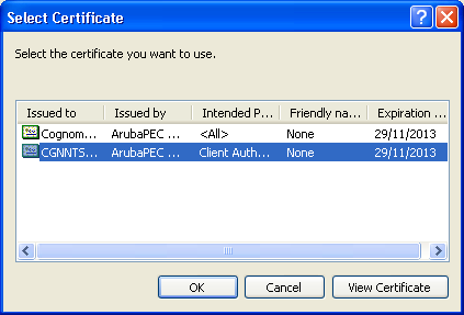 Passo 5 Collegare alla presa USB il proprio dispositivo mentre si sta configurando Outlook Express con il certificato inserito al suo interno.