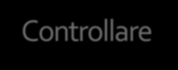 Controllare - Controllare - Controllare Controllo operatività e performance dei sistemi (CPU,