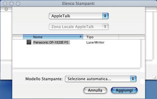 Installazione del driver della stampante Mac OS X 4 Fare