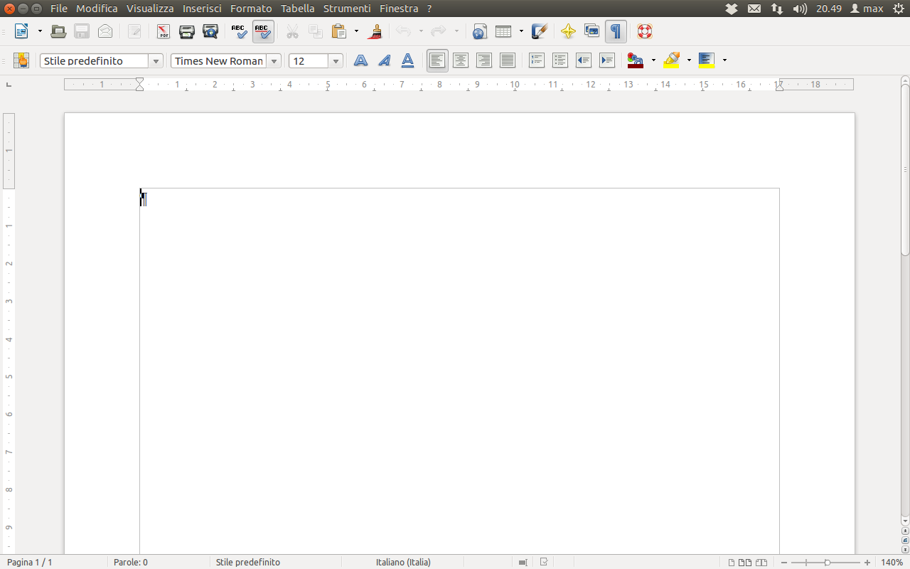 => Pag. 18 Barre Questa è una schermata dell'interfaccia grafica di LibreOffice WRITER.