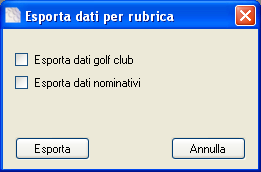 Invia a Sys Golf il log degli errori Questa utility permette di inviare a Sys Golf il file di log degli errori per la risoluzione dei problemi legati al programma.