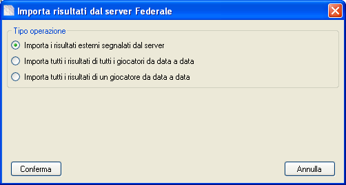 ATTENZIONE: sono selezionabili solo i giocatori che hanno almeno un movimento handicap. Per mantenere aggiornato questo archivio premere il bottone.