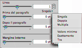 4 Scegli un'opzione per la spaziatura di linea dal menu a comparsa "Spaziatura linea" che viene visualizzato quando fai clic sul testo al di sotto del campo Linee.