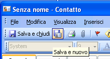 In rosso i due spazi obbligatori da compilare (i contatti possono essere utilizzati se completi, per creare la Stampa Unione in Word).