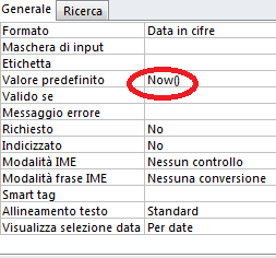 Voti Come data default