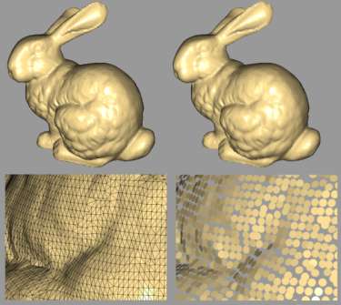 Mixed modeling: Point-based modeling I componenti di base sono i surfels (surface elements), specificati tramite: Coordinate 3D Colore/Materiale Normale (per i calcoli di illuminazione) Rispetto ai