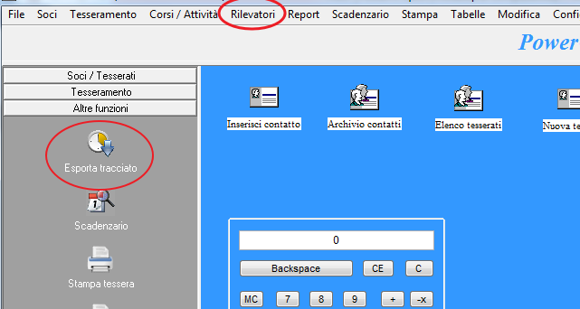 ESPORTAZIONE DEL TRACCIATO TESSERE PER RILEVATORI (torna all'indice) Il software è provvisto di una funzione di esportazione dei tracciati delle tessere.