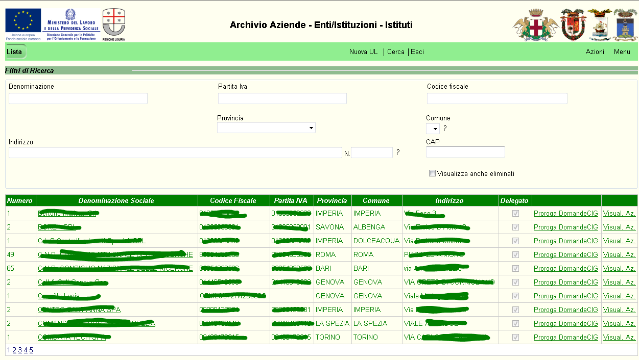 Pag. 16/18 6. Nuova domanda di proroga CIG in deroga 6.1. Modulo domanda di proroga Selezionando dal menu la voce Nuova domanda di proroga CIG in deroga è possibile comunicare la richiesta di proroga di comunicazioni precedenti.