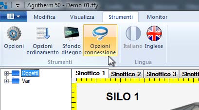 Agritherm50 - configurazione porta COM 4-CONFIGURAZIONE PORTA COM Per la corretta comunicazione