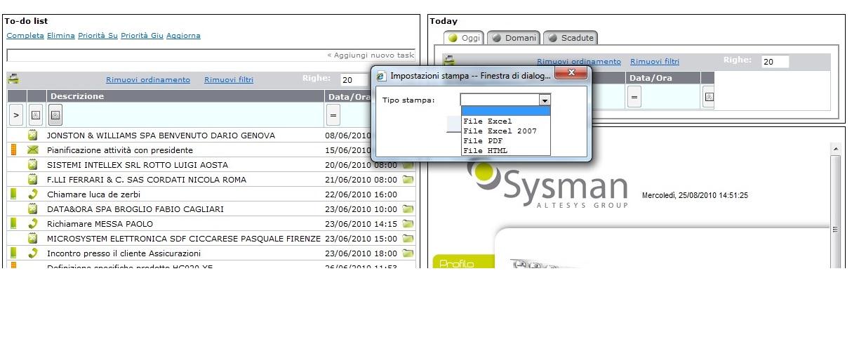 PDF, HTML) Figura 2 Il pop-up per la scelta del formato del Report 3.