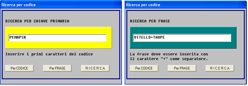 Stagionalità della produzione. La produzione è gestita in stagioni separate attivabili all ingresso del programma (vedi esempio sotto).