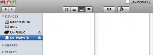 6. Il volume LA-PRIVATE verrà visualizzato in Risorse del computer (Windows) o in Finder (Mac). 7.