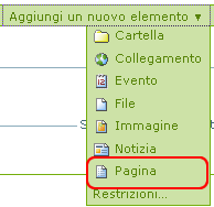 25 Aggiungere una pagina I campi Titolo e Descrizione sono posizionati nella parte superiore del pannello.