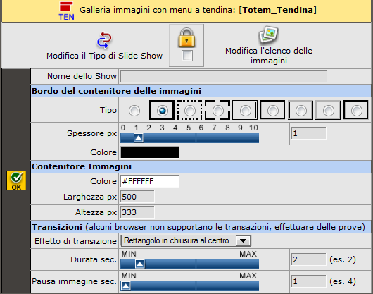 Immagini che cambiano automaticamente dopo un tempo stabilito, possono