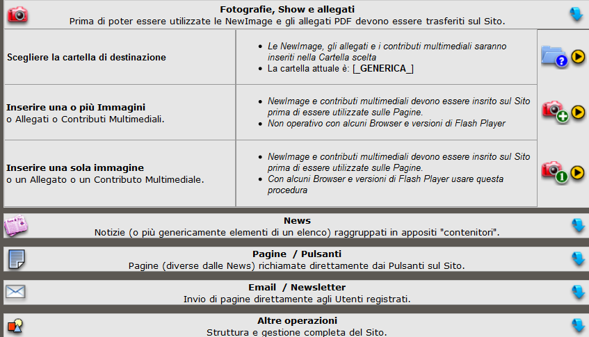 XFACILE / XTOTEM Pagina 44 Cliccare su una riga con i titoli per evidenziare i comandi relativi: torna