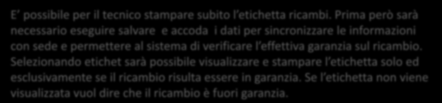 7. Inserire le attività con i codici in uso 8. Inserire gli eventuali ricambi utilizzati e le relative quantità 9.