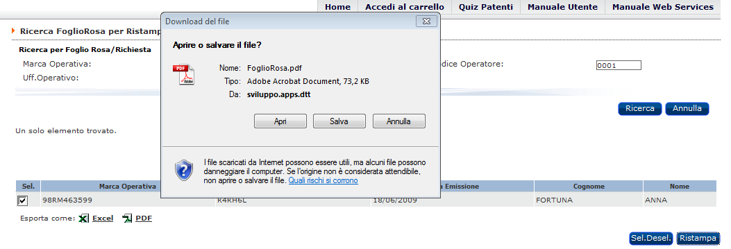 Gestione anagrafiche speciali In caso di anagrafiche speciali (anagrafiche con nome e/o cognome diacritico, ovvero contenete caratteri speciali), sulla lista delle prenotazioni compariranno il nome