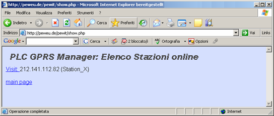 Possibile evoluzioni future: HTML Manager Staz.Remota 1 Pag. HTML su Manger con link alle stazioni remote Staz.
