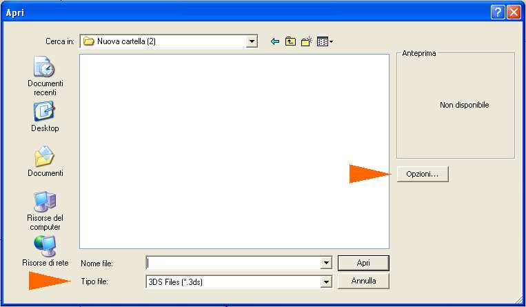 Istruzioni per l uso 9 1. Scegli Import..da menu File. La seguente finestra appare: 2.