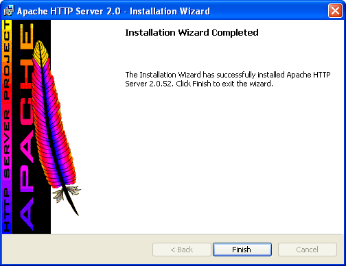 A conferma della corretta installazione, una nuova icona nel system tray ci informa dello stato del server Apache. Una freccia verde indica che Apache è in esecuzione sulla nostra macchina.