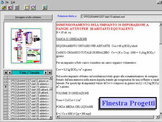 Il calcolo si esegue variando i parametri geometrici e tenendo conto che questi impianti sono di tipo compatto, hanno, cioè, la larghezza dell ossidazione e del decantatore uguali, variano invece