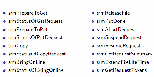 SRM Storage Resource Manager Data Transfer