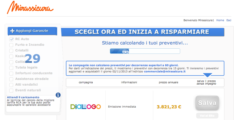 Garanzie: è possibile aggiungere le garanzie