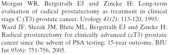 Locally Advanced Prostate Cancer Locally advanced prostate cancer is defined as a tumor that has extended clinically beyond the prostatic capsule, with invasion of the pericapsular tissue, apex,