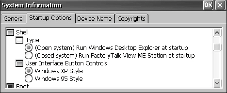 Sistema operativo Windows Capitolo 4 Startup Options La scheda Startup Options della finestra di dialogo System Information consente di impostare le seguenti opzioni di avvio: Mostrare o nascondere l