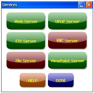 Sistema operativo Windows Capitolo 4 Services L applicazione Services elenca i server compatibili con la piattaforma PanelView Plus 7 Performance. È possibile attivare o disattivare i diversi server.