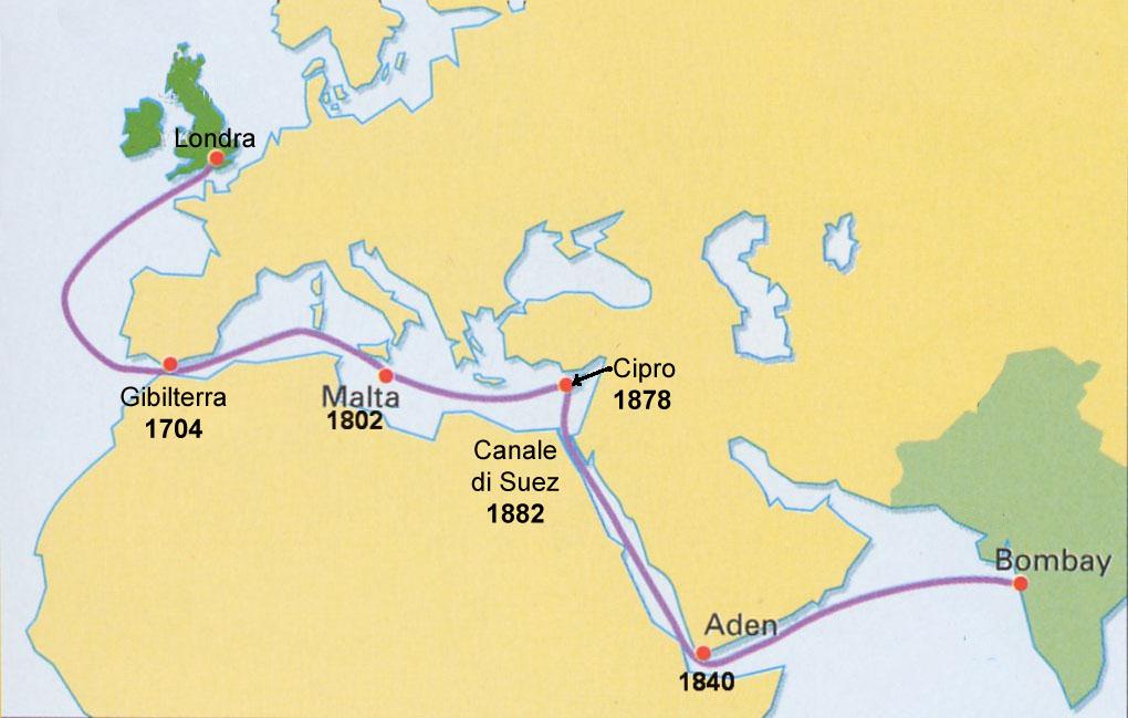 La conquista dell Egitto si inserisce nella strategia - di controllo delle vie di accesso all India - di controllo del commercio del cotone egiziano 1875: l Inghilterra, approfittando delle