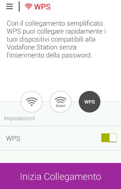 WiFi Cliccando su inizia collegamento, chi vuole connettere il proprio dispositivo al WiFi della Station tramite WPS ha a